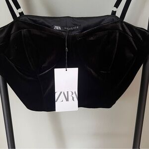 NWT Zara Velvet-like Cropped Tank